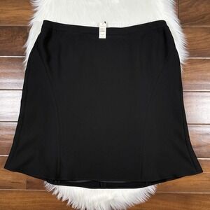 Talbots Women's Size Petite 16 / 16WP Black A Line Skirt